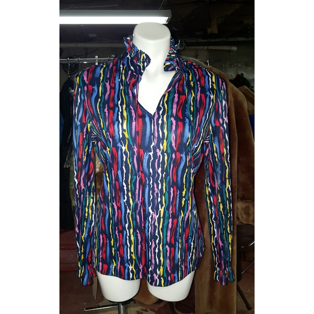 Vintage 70s Mardi Modes Blouse Size 16
